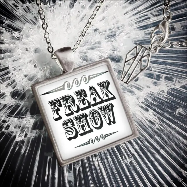 Retro Freak Show Circus Side Show USA Handmade Silver Oddity Pendant Necklace