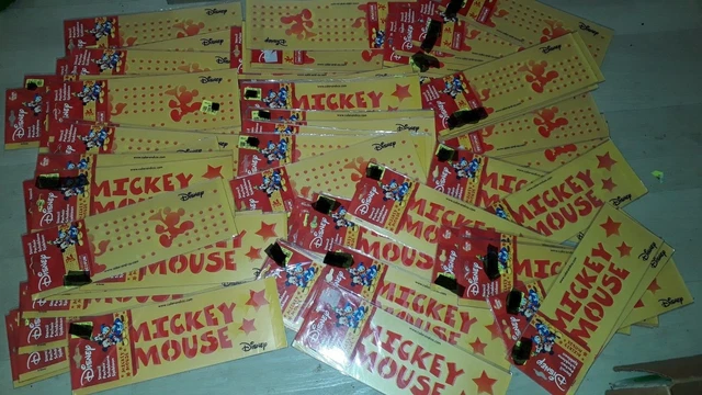 Lot Revendeur 40 Blister De Pochoir Disney Mickey 11.5 Cm X 33 Cm .. 2 Modeles