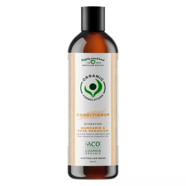 Organic Formulations Conditioner 500mL - Mandarin & Rose Geranium Hydrating