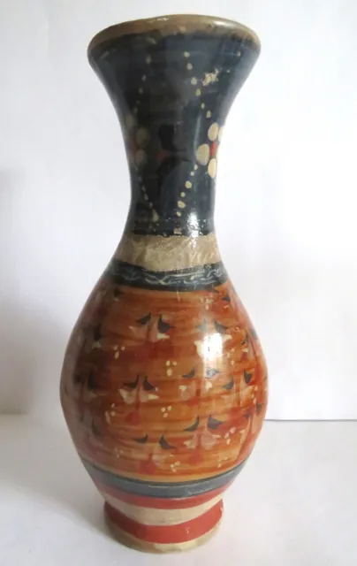 7,5 Zoll handbemalte Vintage Jalisco mexikanische Tonala Vase, Kunstkeramik