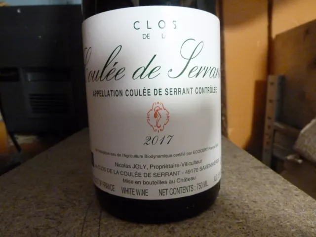 Clos De La Coulee De Serrant  2017 - Dom. Nicolas Joly  !