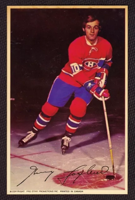 GUY LAFLEUR 1971-72 Montreal Canadiens Team Issue RC Postcard EX-NM