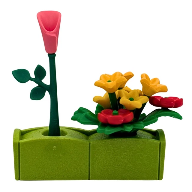Playmobil - Grands Pots De Fleurs Et Plantes Pour Décor Ville Et Ferme, Pièces Occasion