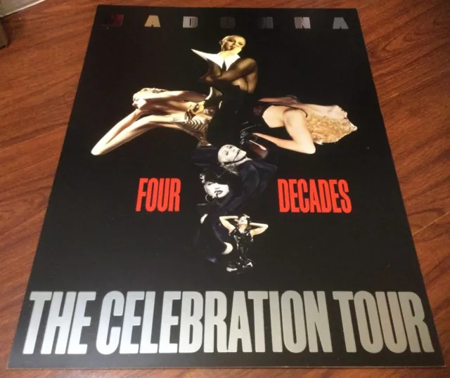 Madonna The Celebration Tour 2023 Black Poster Litho Four Decades Madge