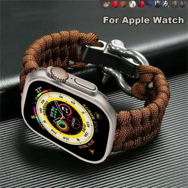 Nylon Armband für Apple Watch Ultra 2 49mm Series 9 8 7 6 5 4 3 2 1 SE/ 38-45mm