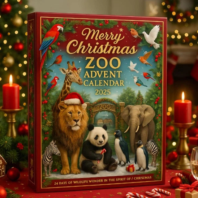 2025 HAPPY ZOO Advent Calendar 2025, 24 Days Christmas Countdown ...