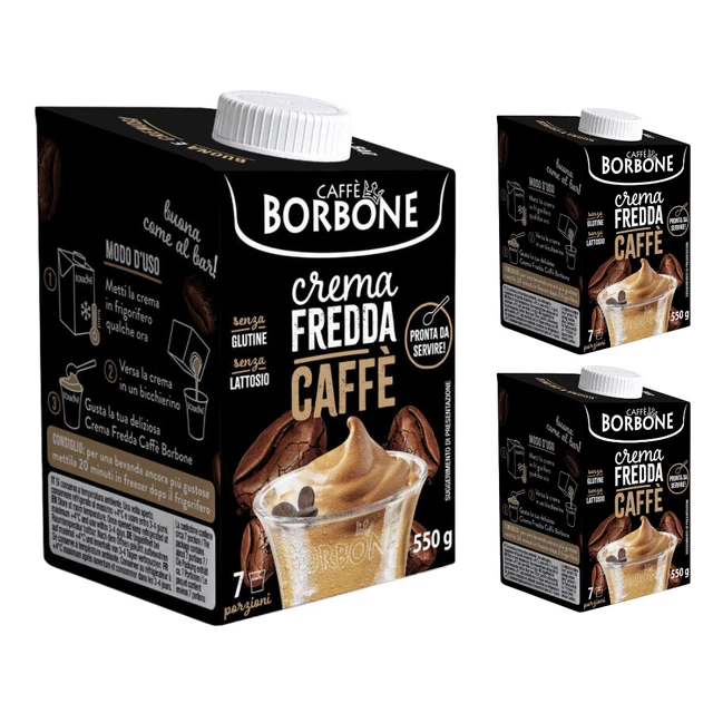 Crema Fredda Al Caffe Borbone Bevanda Cremosa 3 Brick Da 550 Grammi