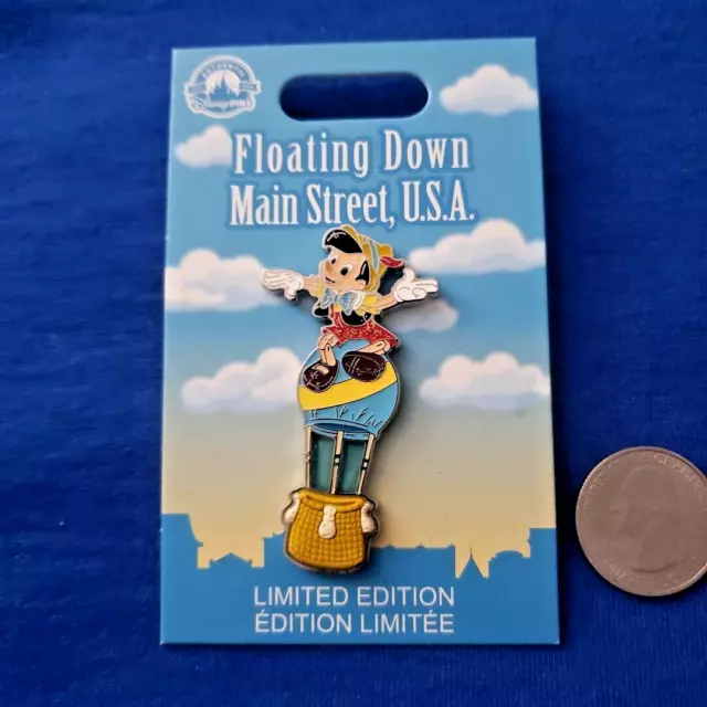 DISNEY FLOATING DOWN Main Street U.S.A. Pinocchio Pin LE 4000 New 17.