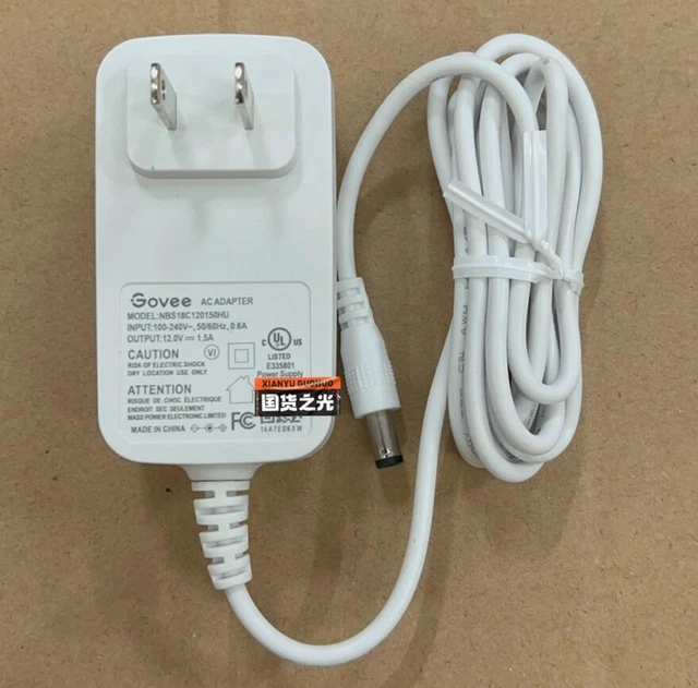 12V1.5A GENUINE GOVEE NBS18C120150HU AC Adapter for LED Strip Light 5.5