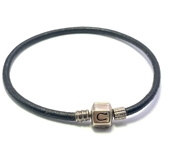 Genuine Silver 925 Chamilia Leather Charm Carrier Bracelet  PH1440