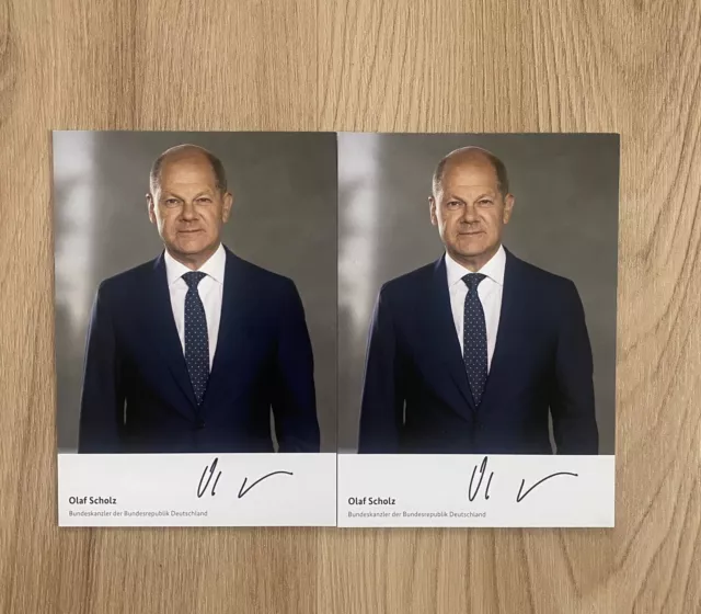 Olaf Scholz Bundeskanzler original Autogrammkarte !!!