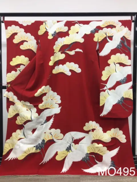 Furisode Japanese Kimono Kimono gorgeous embroidery gold Long Sleeves