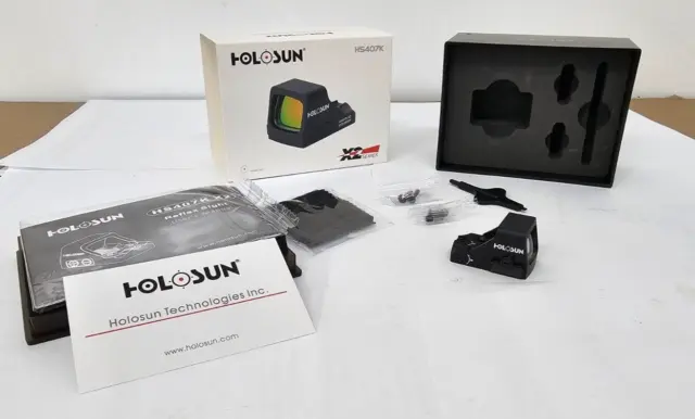 HOLOSUN HS407K-X2 Red 6 MOA Dot Open Reflex Sight, Shake Awake