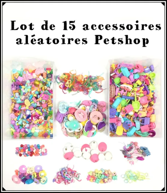 1 Sachet Littlest Petshop Lot 15 Accessoires Aléatoire : Nourriture... Pet Shop