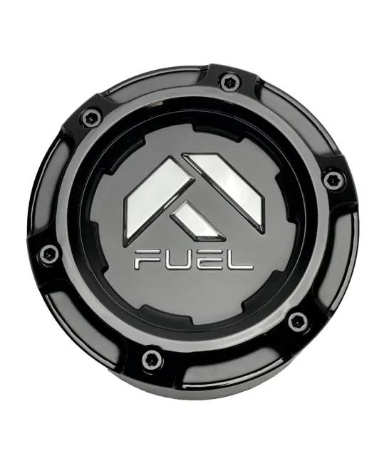 Fuel Off-Road Gloss Black Wheel Center Cap w/ Chrome Logo 1005-49TNBL