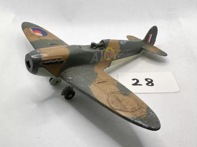 Rare Dinky Toys 719 Raf Supermarine Spitfire Mk2 Ww2 Fighter Aeroplane Aircraft