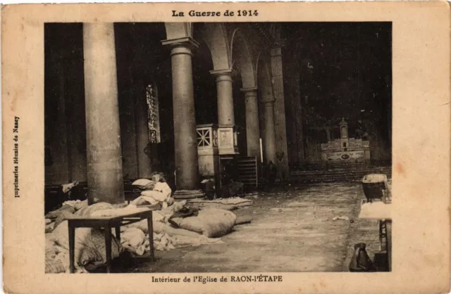 CPA AK Military - La Guerre - Interior of the Church of Raon-l'Éstage (695673)