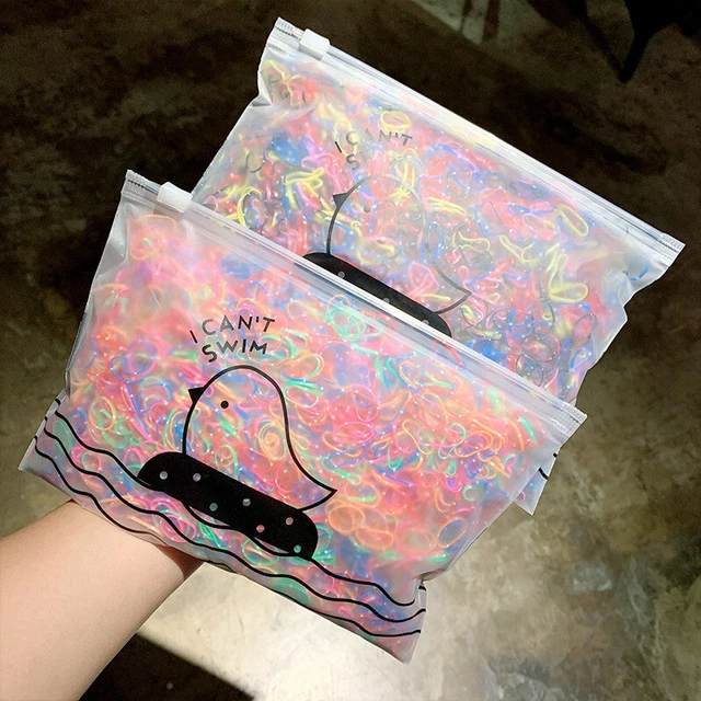 500/1000pcs Hair Ties Elastics Ponytail Bands Scrunchies Tiny Mini Rubber Girls
