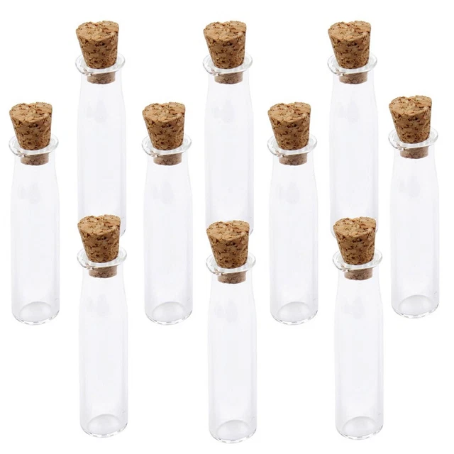 10 Pcs Mini Bouteilles De Liège En Verre Petite Avec Bouchon