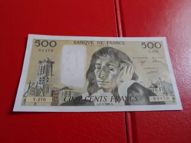 France: 500 francs pascal 1988 y.270 sup+++/spl