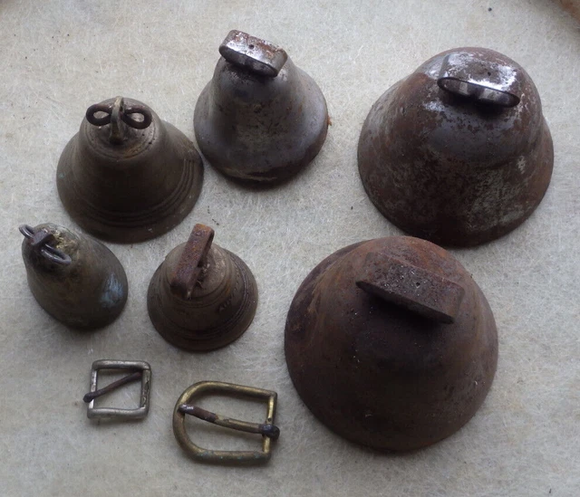 Lot De 12 Cloches En Cuivre Pour Animaux - Vache, Mouton, Chèvre - 3 Couleurs Antiques