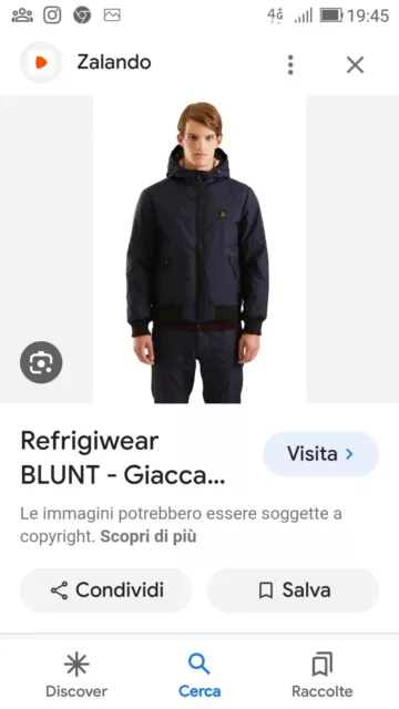 REFRIGIWEAR GIACCA BOMBER Uomo EU 52 XL Blu Navy Poliestere AK02