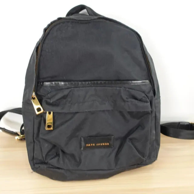 MARC JACOBS Bag Adult Black Backpack Medium Nylon Travel Lightweight DEFECTS