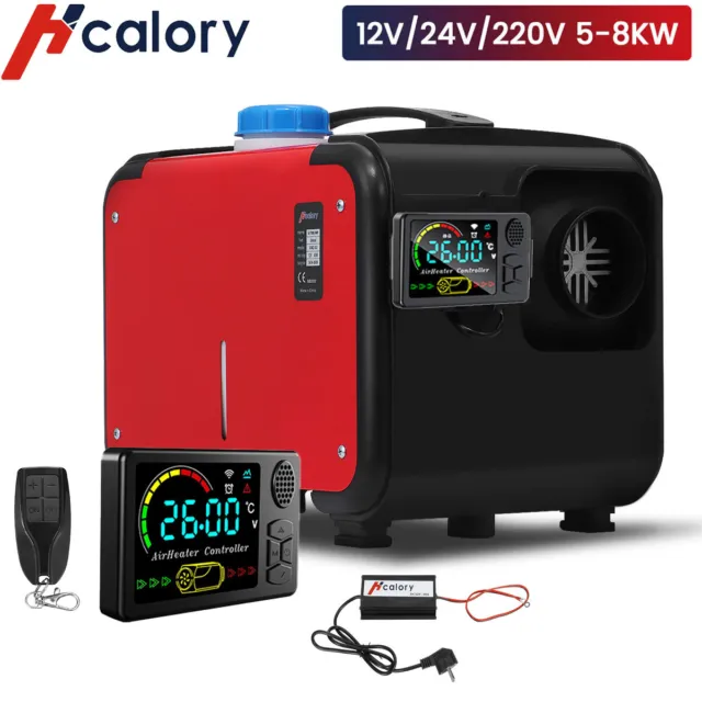 HCALORY 8KW 12V Diesel Heizung Standheizung Luftheizung LCD Schalter mit Adapter