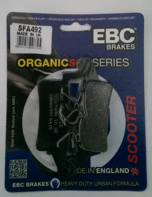 EBC Organic FRONT Disc Brake Pads (1 Set) Fits MBK YW125 Z X-OVER (2010)