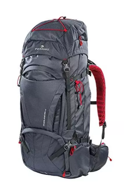 (TG. 65+10 Litri) Ferrino Overland 65+10, Zaino da Trekking Unisex, Nero, 10 Lit