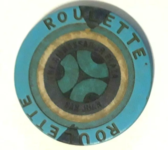 AMBASSADOR PLAZA Hotel Blu Ball ROULETTE Casino Chip Condado SANJUAN Puerto Rico