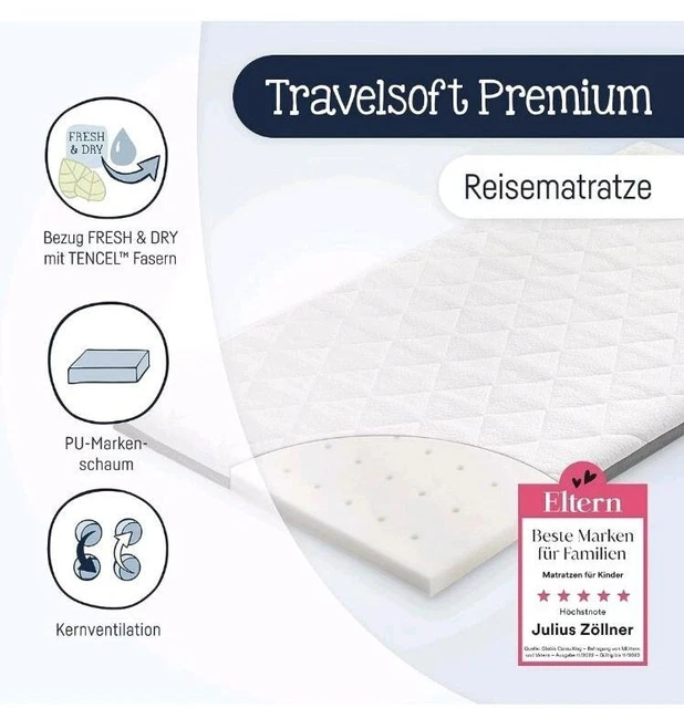 Julius Zöllner Reisebettmatratze Travelsoft Premium 120x60cm
