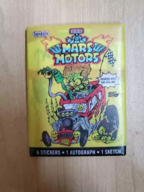 2020 Topps Mars Attacks Uprising sealed Mars Motors wax pack 1 sketch & auto