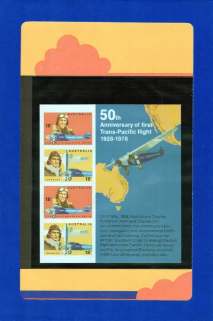 1978 Famous Australian Aviators Mini Sheet Stamp Pack, Unopened, Original