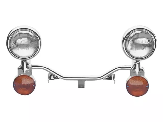 National Cycle Moto Motorcycle Motorbike Spotlight Bar Chrome Halogen 2