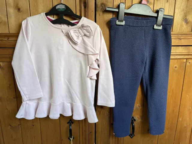 Girls Ted Baker Leggings & Too Outfit Age 3-4 Years Vgc