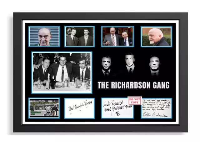 166 the richardson gang frankie fraser gangster signed unframed/framed photo