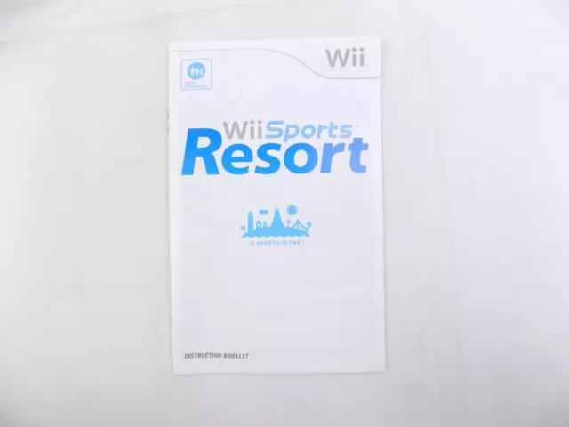 Nintendo Wii Sports Resort Instruction Manual Only