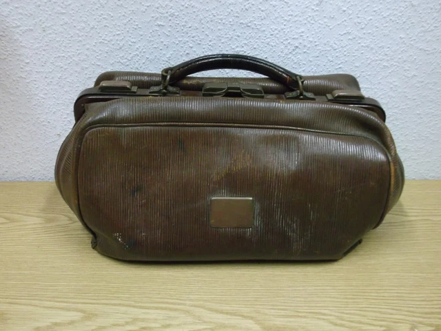 40er 50er Tasche Hebammentasche 46x23  Leder  40s 50s Vintage