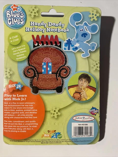 BLUES CLUES HANDY Dandy Notebook Thinking Chair Jingle’s Holiday Joe ...