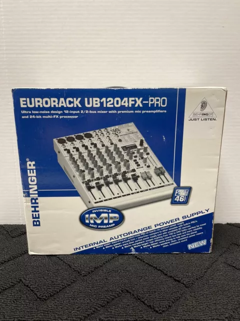 Behringer Eurorack UB1204FX-Pro 12 Mixer Studio Audio OPEN BOX