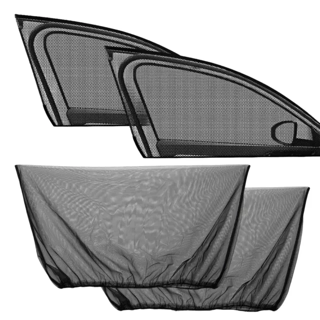 Car Shades for Side Windows Baby 2 Pack Elasticized Mesh Car Window Sun Shade