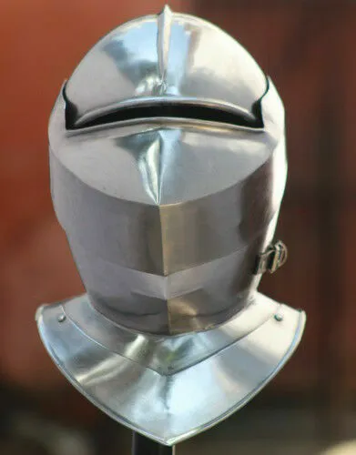 Medieval Great Bascinet Helmet ~ sca~jousting~Larp~knight~armor~Hand-Forged