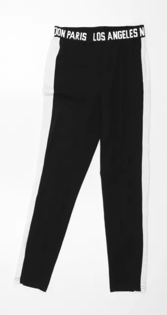SheIn Womens Black Striped Polyester Capri Leggings Size S L26 in
