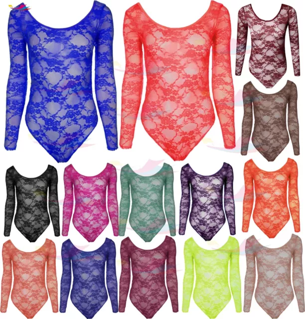 Womens Bodysuit Ladies Lace Bodysuit Leotard Ladies Floral sexy Body Top 8-26