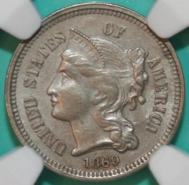 1869/1869 Repunched Date  FS-302 - RPD-001 - NGC Uncirculated Details  - 3CN