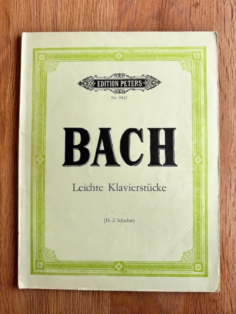 Klaviernoten J. S. Bach Leichte Klavierstücke Edition Peters Nr. 9412
