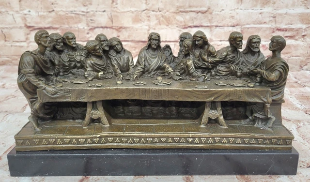 LAST SUPPER A tribute to Leonardo da Vinci Bronze Decorative Statue ...