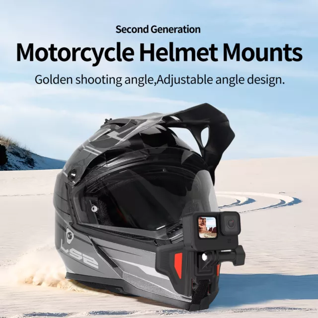 Motorrad Helm Halterung Halter Chin Mount Zubehör für Gopro Hero 12 11 10 Kamera 3