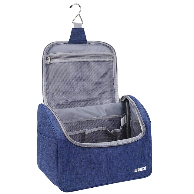 WANDF Hanging Toiletry Bag Travel Cosmetic Organizer Shower Bathroom Bag for Men